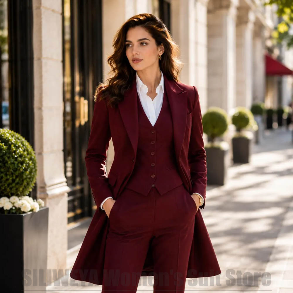 Women Formal Wear Pants - بدلة نسائية أنيقة من 3 قطع