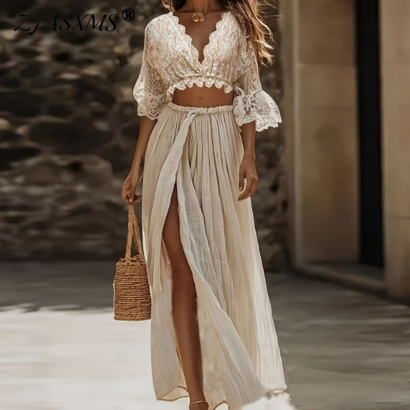 طقم نسائي بوهيمي من قطعتين من  - مراجعة Women'S Formal Wear Suit وسعره