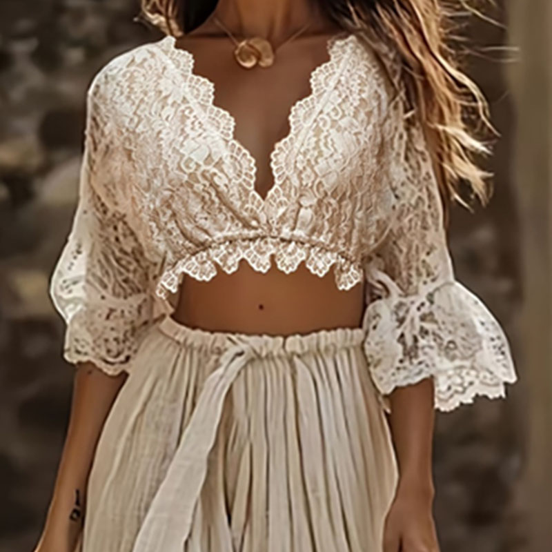 طقم نسائي بوهيمي من قطعتين من  - مراجعة Women'S Formal Wear Suit وسعره