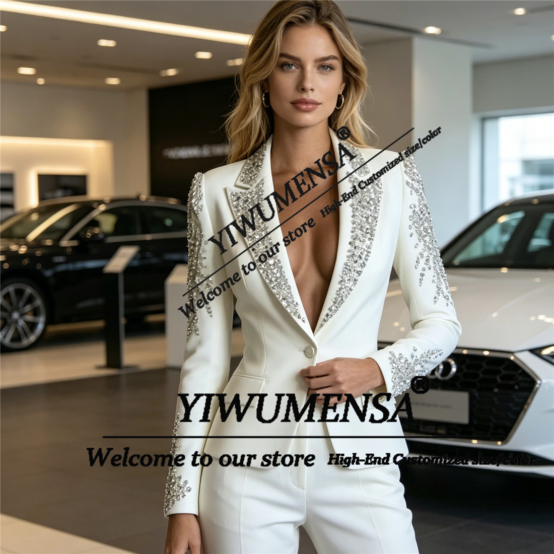 بدلات نسائية فاخرة من قطعتين م - مراجعة Women'S Formal Wear Suit وسعره