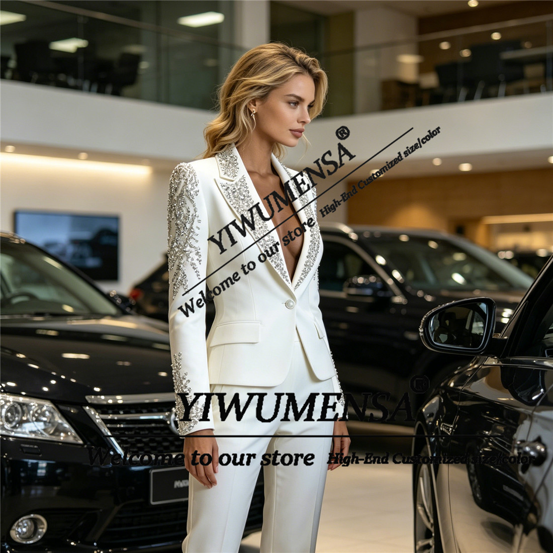 بدلات نسائية فاخرة من قطعتين م - مراجعة Women'S Formal Wear Suit وسعره