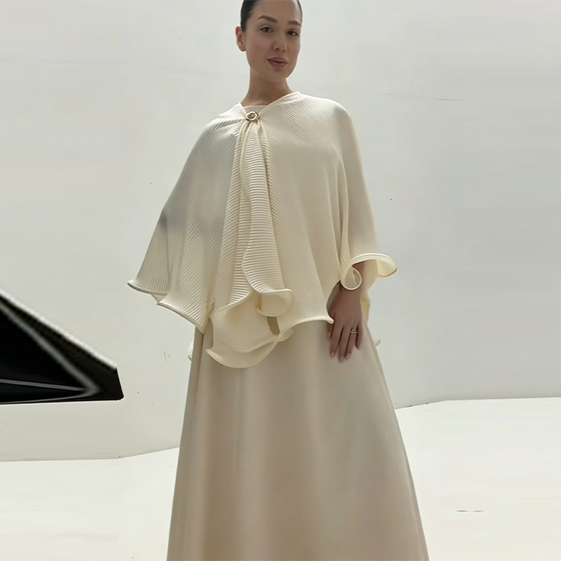 طقم فستان أنيق مع شال رومانسي، - مراجعة Women Formal Party Wear Dress وسعره