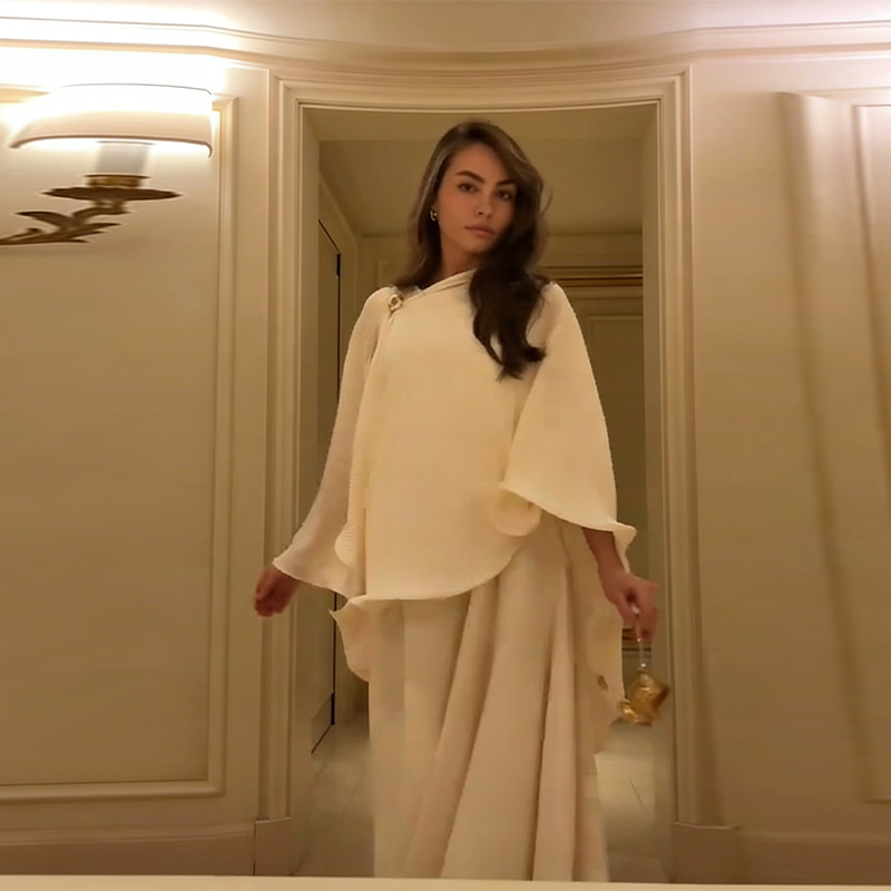 طقم فستان أنيق مع شال رومانسي، - مراجعة Women Formal Party Wear Dress وسعره