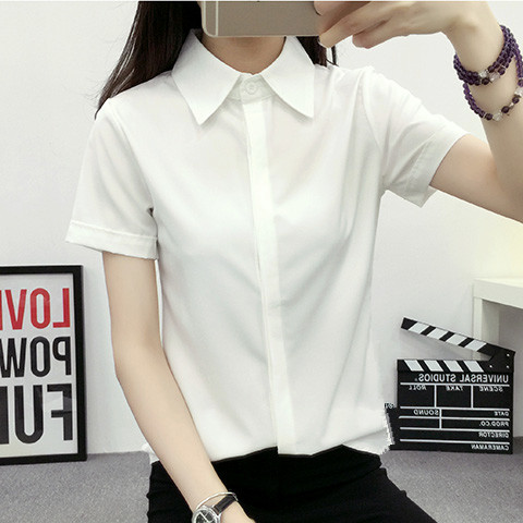 قميص أبيض فضفاض بأكمام قصيرة ل - مراجعة Large Women'S Formal Wear وسعره
