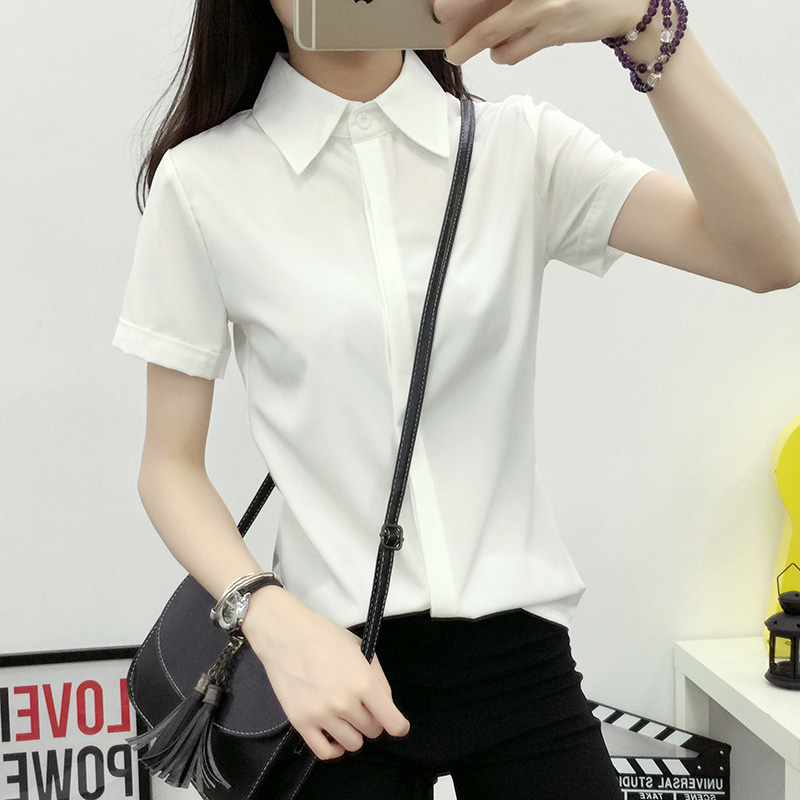 قميص أبيض فضفاض بأكمام قصيرة ل - مراجعة Large Women'S Formal Wear وسعره