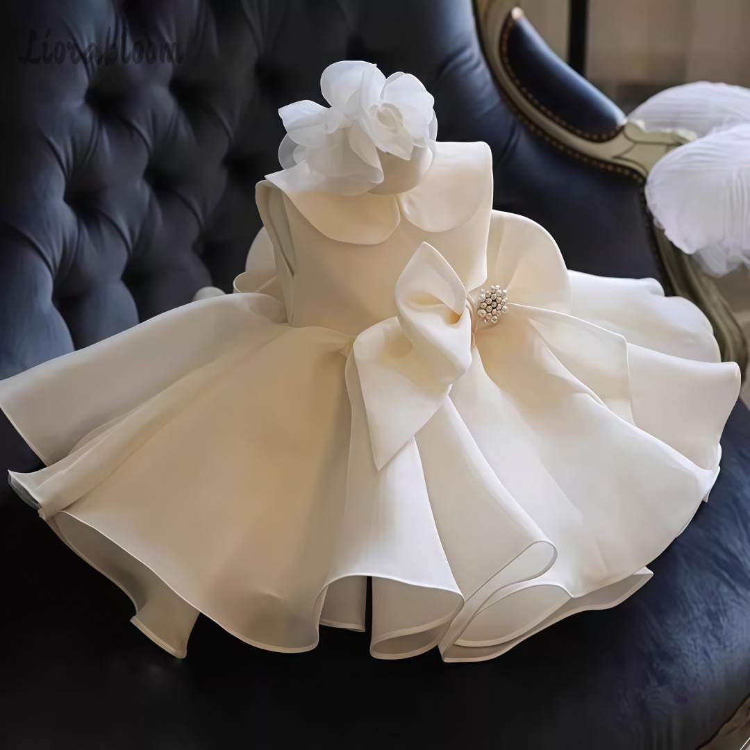 فستان أبيض مزين باللؤلؤ للفتيا - مراجعة Women Formal Party Wear Dress وسعره