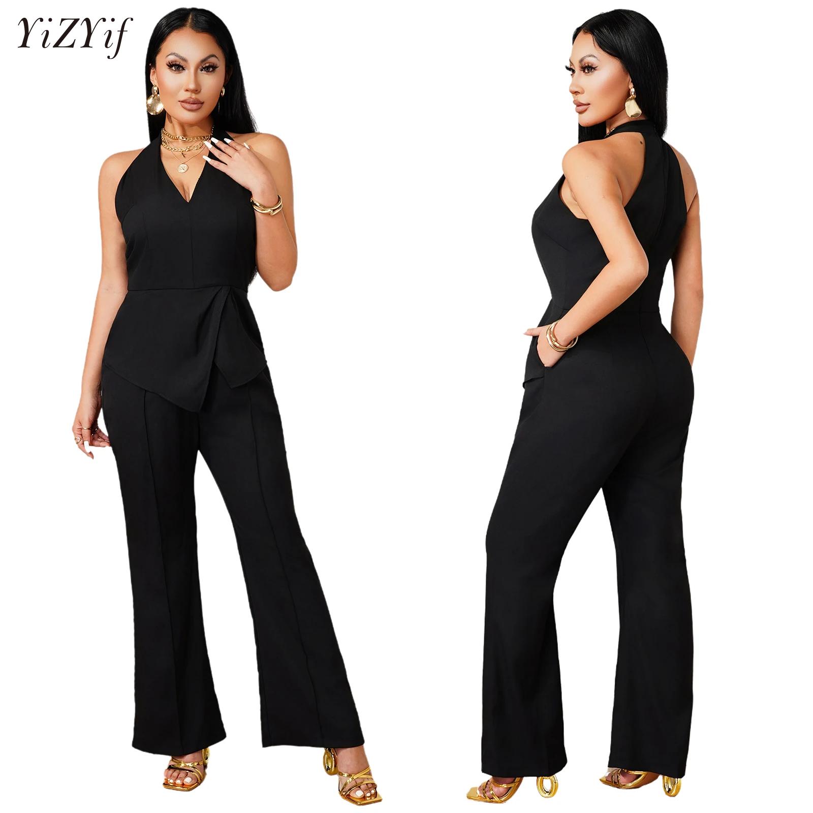 جمبسوت نسائي أنيق بدون أكمام ب - مراجعة Women Formal Wear Pants وسعره
