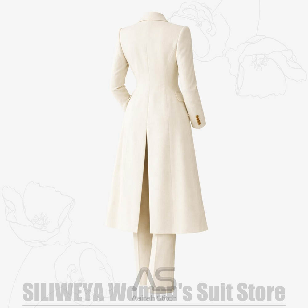 بدلة نسائية من 3 قطع معطف طويل - مراجعة Women Formal Wear Pants وسعره