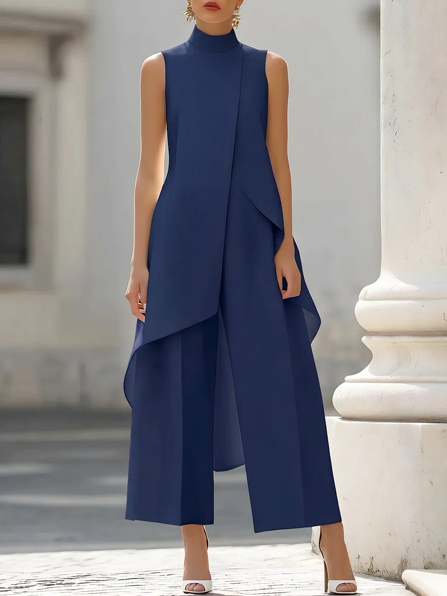 بدلة نسائية بدون أكمام ذات ياق - مراجعة Women Formal Wear Pants وسعره