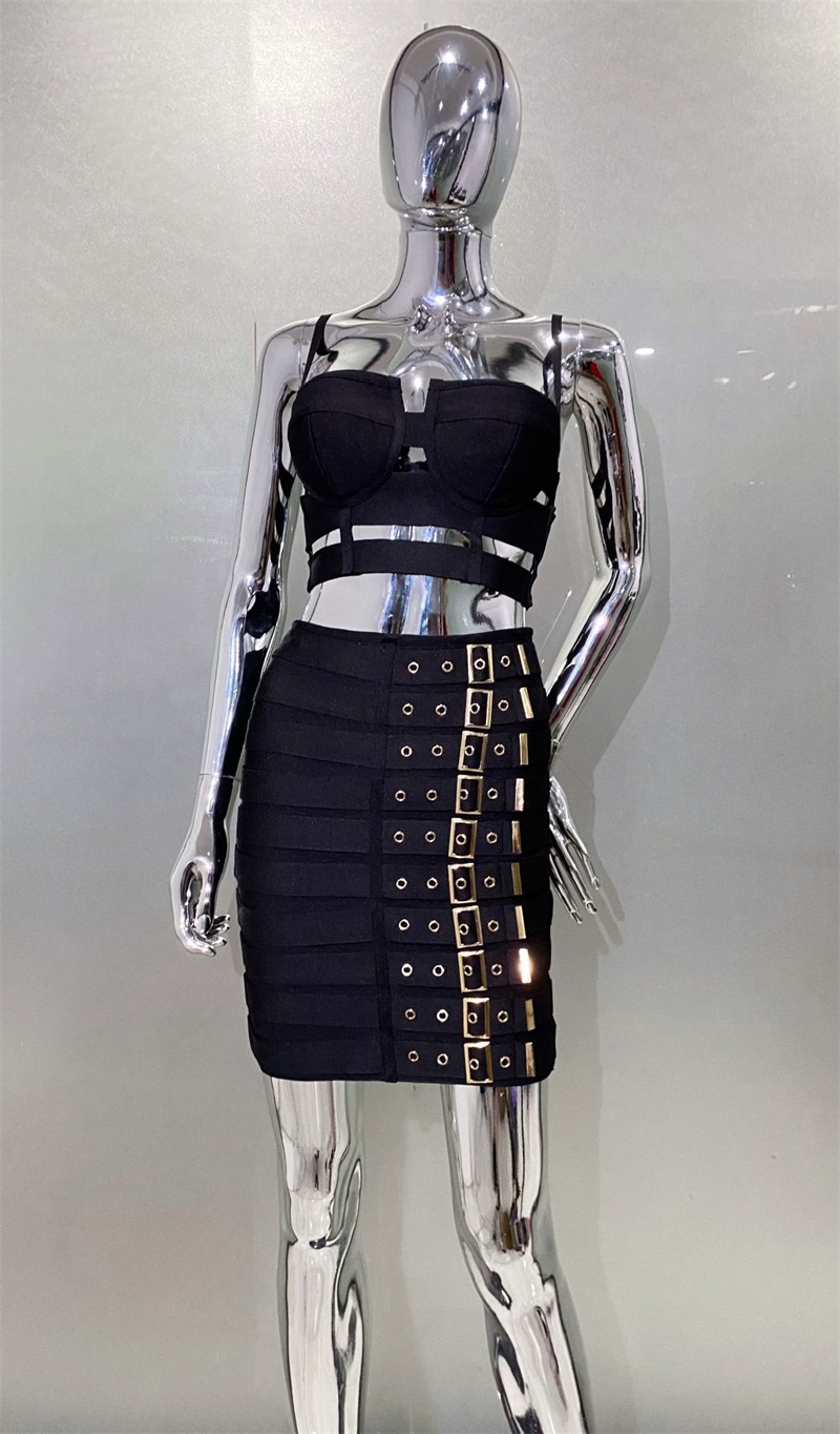أسود أبيض ضمادة المرأة فستان ا - مراجعة Women'S Formal Evening Wear Tops وسعره